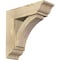 Ekena Millwork Thorton Traditional Rough Sawn Bracket w/ Offset Brace, Douglas Fir, 6"W x 18"D x 18"H BKT0604X18X18THR01RDF - alternate 1